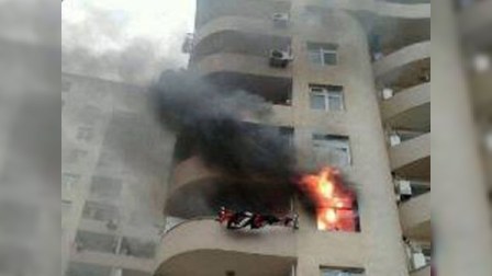   Yaşayış binasında yanğın:  18 nəfər təxliyyə olunub
