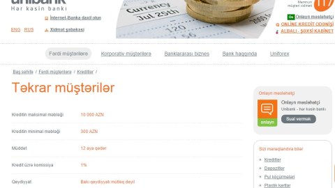   “Unibank”ın “manatla kredit” oyunu 