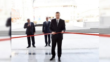 İlham Əliyev dayanacağın AÇILIŞINDA