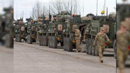 NATO-nun hərbi texnikası Rusiyaya doğru irəliləyir - GƏRGİNLİK