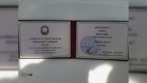 Lələ təpə şəhidinin medalı atasına verildi - FOTO