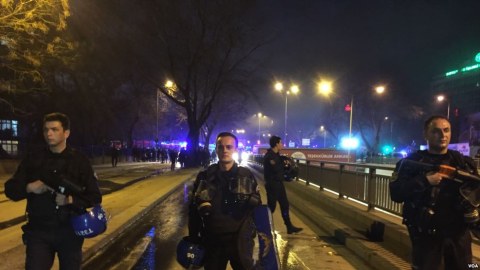 Ankarada g&uuml;cl&uuml; partlayış olub