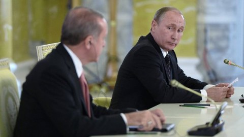 Ərdoğan-Putin görüşündən FOTOLAR