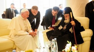 G&uuml;rc&uuml;stan Patriarxı Roma Papası ilə g&ouml;r&uuml;ş&uuml;b