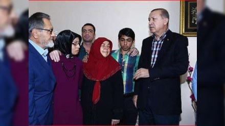 Ərdoğan şəhid ailələrini ziyarət edib