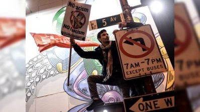 Trampın prezidentliyinə etiraz edən kişi özünü yandırdı
