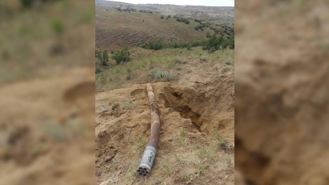 Ağstafada &Prime;Qrad&Prime; raketi aşkarlandı - FOTO