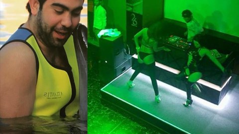Hacıbala Abutalıbovun bağladığı “26” kafesində erotik şou - VİDEO