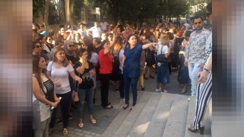 Bakıdakı 200 saylı məktəbdə etiraz aksiyası keçirilib  