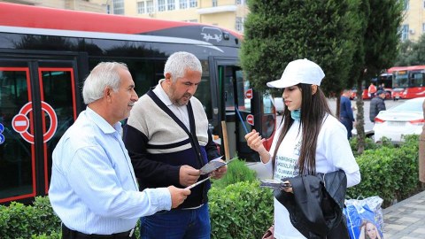Yol hərəkətinin təhlükəsizliyi ilə bağlı maarifləndirmə aksiyası keçirilib