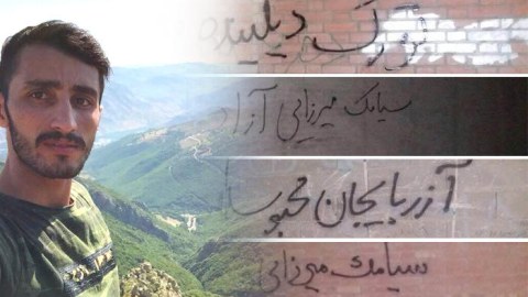 Divara şüar yazan azərbaycanlı gənc həbs edilib