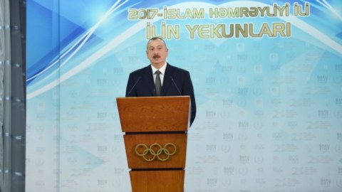İlham Əliyev və birinci xanım 2017-ci ilin idman yekunlarına həsr olunan mərasimdə - YENİLƏNİB