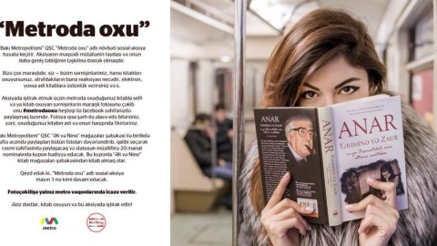 Metroda kitab oxuyanlara hədiyyə qazanmaq şansı