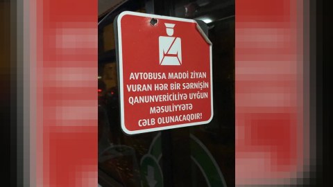 Komfortlu avtobus arzulayan sərnişinlərin “əl işləri” - FOTOLAR