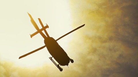 Gəlini toya aparan helikopter qəzaya uğradı - VİDEO