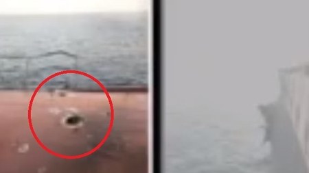 Türkiyə gəmisi raketlə vuruldu
