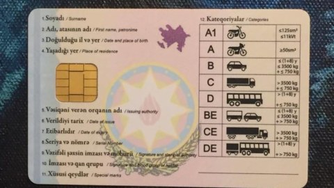 Yeni sürücülük vəsiqələri 2019-cu ildən veriləcək
