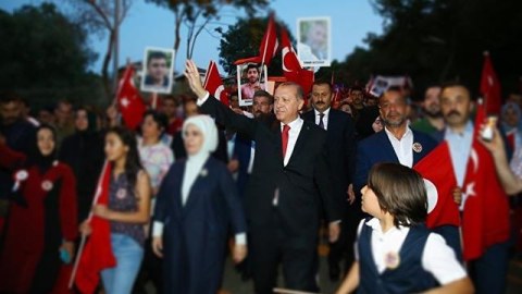 Ərdoğandan çevrilişə cəhdin 2-ci ildönümündə dünyaya MESAJ 