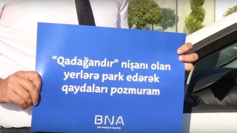 Agentlikdən qaydaları pozan s&uuml;r&uuml;c&uuml;lər &uuml;&ccedil;&uuml;n fləşmob - VİDEO