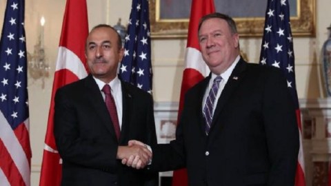 &Ccedil;avuşoğlu amerikalı həmkarı ilə g&ouml;r&uuml;şd&uuml;