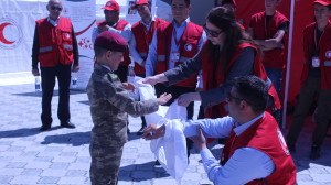 Qızıl Aypara Cəmiyyəti Cocuq Mərcanlıda humanitar aksiya keçirdi - FOTOLAR