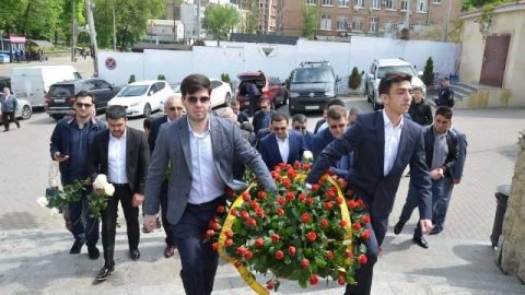 Kiyevdə Heydər Əliyevin xatirəsi anıldı - FOTOLAR