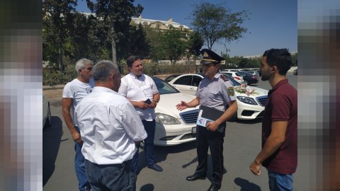 Yol polisindən toy karvanları ilə bağlı YENİLİK - FOTO