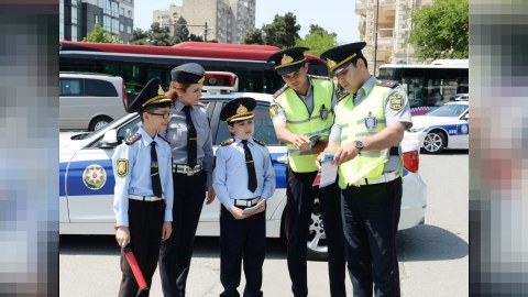 Bakı polisi yeni dərs ilinin başlaması ilə bağlı tədbirə başladı - FOTO