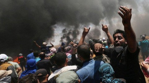 Qəzzada toqquşma: 55 fələstinli xəsarət aldı