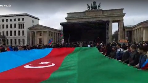 Almaniyada Ümumavropa Qarabağ mitinqi - CANLI 