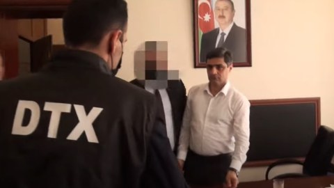 DTX nazir müavini və Xidmət rəisinin həbs görüntülərini YAYDI - VİDEO
