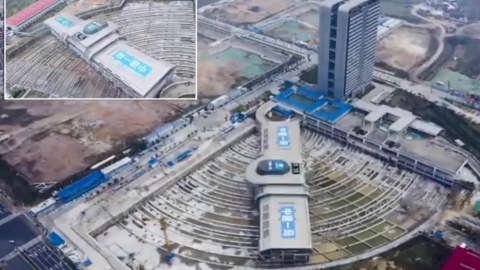 Çində avtovağzal binasının sürüşdürülməsi Ginnesin Rekordlar Kitabına düşdü