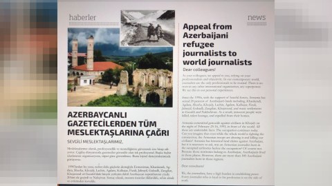 Azərbaycanlı qaçqın-köçkün jurnalistlərin dünya jurnalistlərinə müraciəti yayıldı   