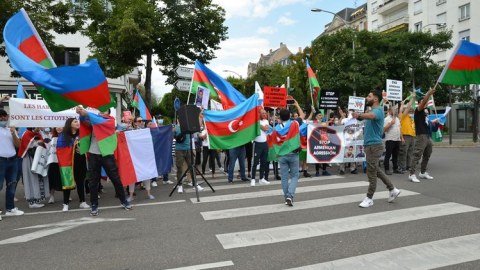 Strasburqda Ermənistanın təcavüzkar siyasətinə qarşı etiraz yürüşü