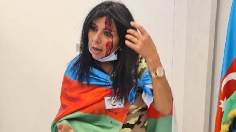 Ermənilər jurnalistimizə hücum etdi - Video