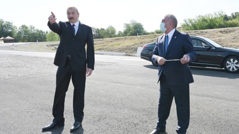 İlham Əliyev yol açılışında iştirak edib - YENİLƏNİB