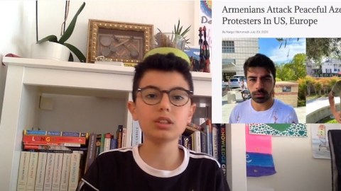 Azyaşlı azərbaycanlı blogerdən Ermənistanın faşist siyasətinə etiraz - VİDEO