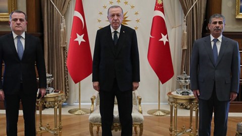 Ərdoğan Ceyhun Bayramovla Zakir Həsənovu birgə qəbul etdi