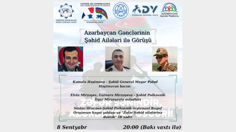 Azərbaycan diaspor gənclərinin şəhid ailələri ilə görüşü keçirilib