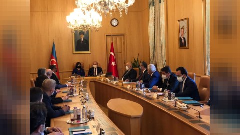 Azərbaycan və Türkiyə parlamentlərinin sədrləri görüşdü - FOTO 