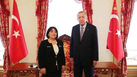 Sahibə Qafarova Ərdoğanla görüşdü - FOTO
