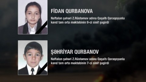 Erməni vəhşiliyi nəticəsində həlak olanların 2-si məktəblidir