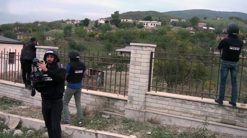 Kütləvi informasiya vasitələrinin nümayəndələri Talış kəndində