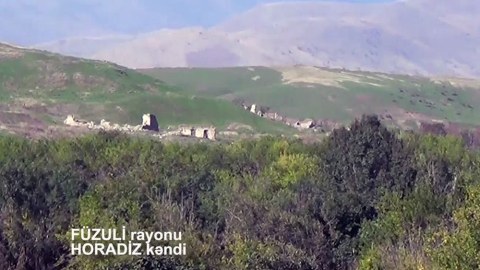 İşğaldan azad olunan Horadiz kəndinin görüntüləri yayıldı - VİDEO
