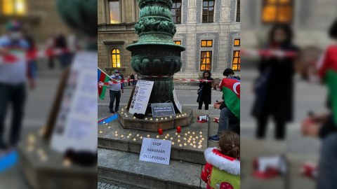 Münhendə erməni terroruna qarşı aksiya - FOTO