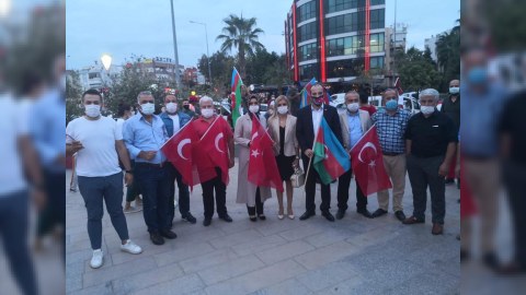 Antalyada Gəncə terroruna etiraz aksiyası  - FOTO