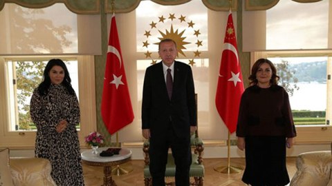 Ərdoğan azərbaycanlı tanınmışlarla görüşdü - FOTO