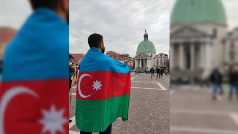 Venesiyada  Erməni terroruna etiraz edilib - FOTO