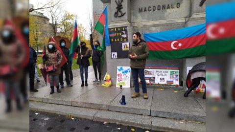 Monrealda erməni terroruna etiraz edilib - FOTO