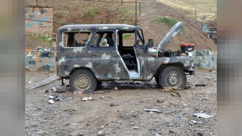 Ağdərə istiqamətində düşmənin UAZ-ı sıradan çıxarıldı - RƏSMİ